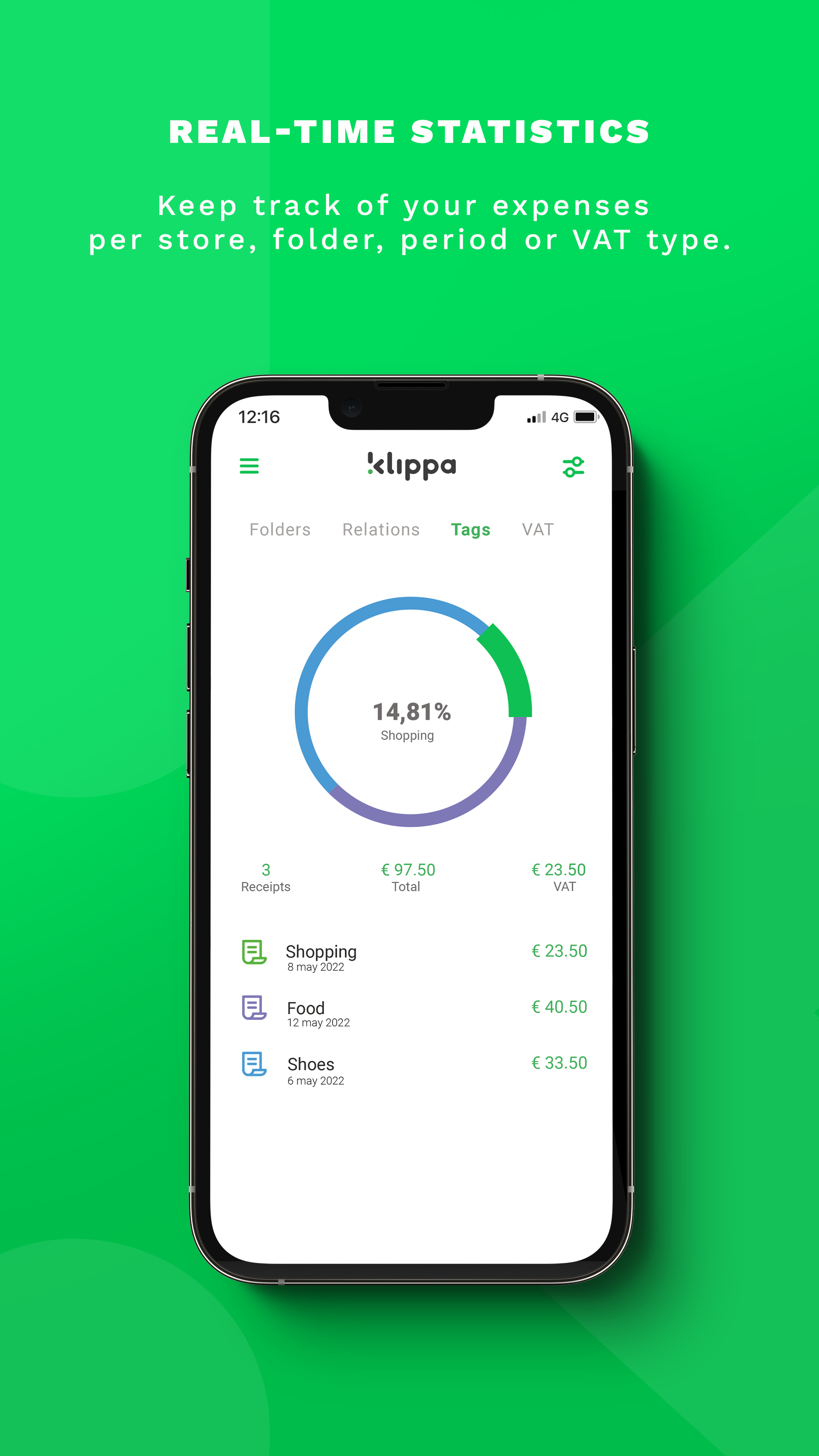 screenshot of Klippa SpendControl